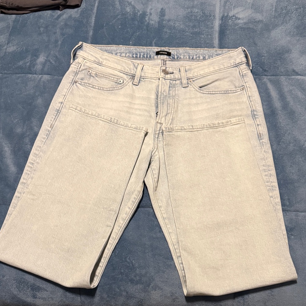 Express Men's Light Gray Jeans